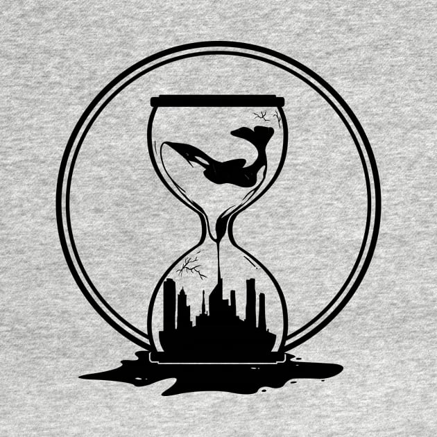 Whale melting in an hourglass by Mesyo